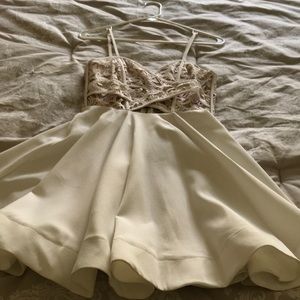 Luxxel Dresses - Adorable white dress, lace detailing along bust Luxxel Dresses - Adorable white dress, lace detailing along bust